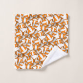 Athleten orangefarbene Mannschaft färbt Volleyball Badhandtuch Set (Waschlappen)