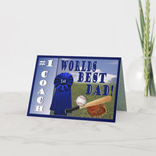 Athleten Welten Bester Vater & Coach Grußkarte Nr. Karte (Vorderseite)