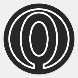 Athleten Zahl 0 Kreisform Runder Aufkleber