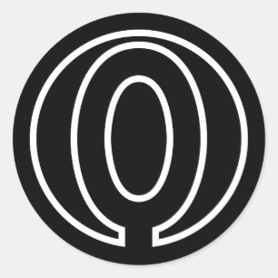 Athleten Zahl 0 Kreisform Runder Aufkleber