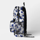 athletes monogrammed blue white soccer balls bedruckter rucksack (Rechts)