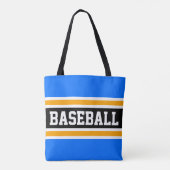 Athletic BASEBALL Bright Blue Black Yellow Strips Tasche (Rückseite)