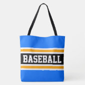 Athletic BASEBALL Bright Blue Black Yellow Strips Tasche (Rückseite)