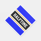 Athletic Blue Yellow Schwarz-weiß HALFTIME Streife Serviette (Ecke)