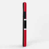 Athletic Bold Schwarz-weiß Red Stripes "SOCCER" Case-Mate iPhone Hülle (Hinten/Rechts)