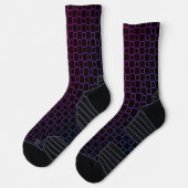 Athletic Crew Sock Black Lila Classic Design Socken (Links)
