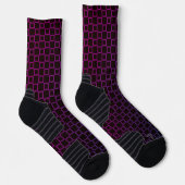 Athletic Crew Sock Black Lila Classic Design Socken (Rechts)