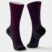Athletic Crew Sock Black Lila Classic Design Socken (Gewinkelt)