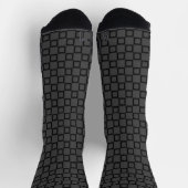 Athletic Crew Sock Gray und Black Classic Design Socken (Oben)