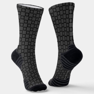 Athletic Crew Sock Gray und Black Classic Design Socken