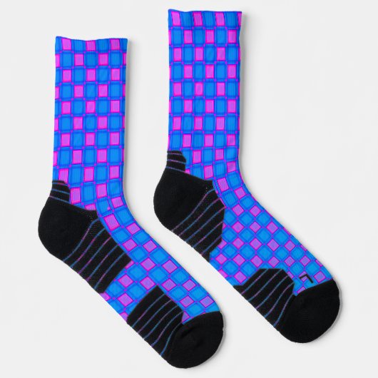 Athletic Crew Sock Light Blue Lila Design Socken (Rechts)