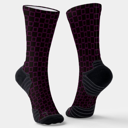 Athletic Crew Sock Lila Violet Black Classic Socken (Gewinkelt)