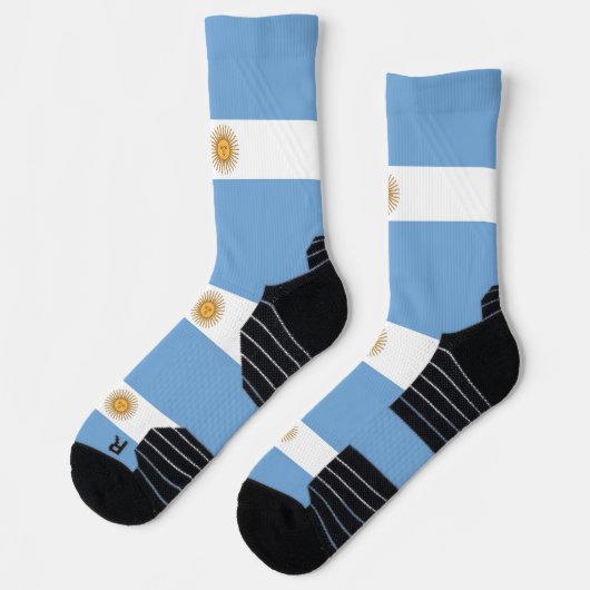 Athletic Crew Sock mit argentinischer Flagge Socken (Links)