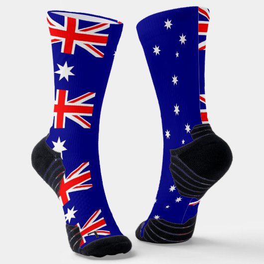 Athletic Crew Sock mit australischer Flagge Socken (Gewinkelt)