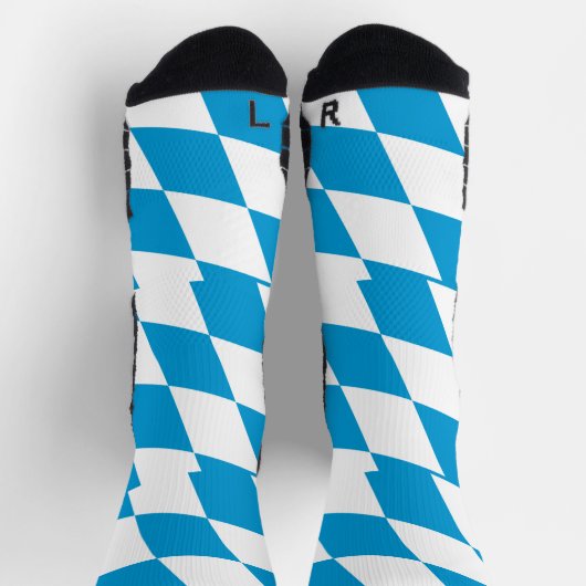 Athletic Crew Sock mit bayerischer Flagge Socken (Oben)
