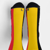 Athletic Crew Sock mit belgischer Flagge Socken (Oben)