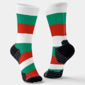 Athletic Crew Sock mit bulgarischer Flagge Socken (Gewinkelt)
