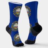 Athletic Crew Sock mit der Fahne von New Hampshire Socken (Gewinkelt)