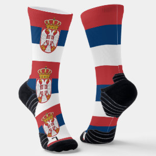 Athletic Crew Sock mit der Flagge Serbiens Socken