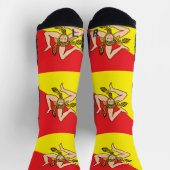 Athletic Crew Sock mit der Flagge Siziliens, Itali Socken (Oben)