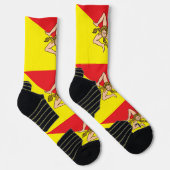 Athletic Crew Sock mit der Flagge Siziliens, Itali Socken (Rechts)