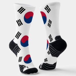 Athletic Crew Sock mit der Flagge Südkoreas Socken