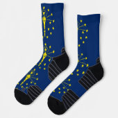 Athletic Crew Sock mit der Flagge von Indiana, USA Socken (Links)