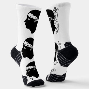 Athletic Crew Sock mit der Flagge von Korsika, Fra Socken