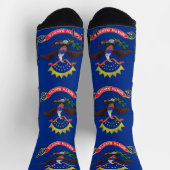 Athletic Crew Sock mit der Flagge von North Dakota Socken (Oben)