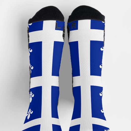 Athletic Crew Sock mit der Flagge von Quebec, Kana Socken (Oben)