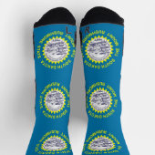 Athletic Crew Sock mit der Flagge von South Dakota Socken (Oben)