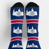 Athletic Crew Sock mit der Flagge von Wyoming, USA Socken (Oben)