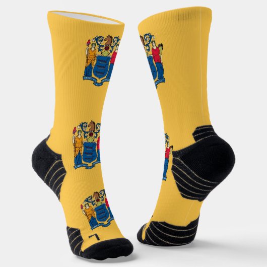 Athletic Crew Sock mit Fahne aus New Jersey Socken (Gewinkelt)