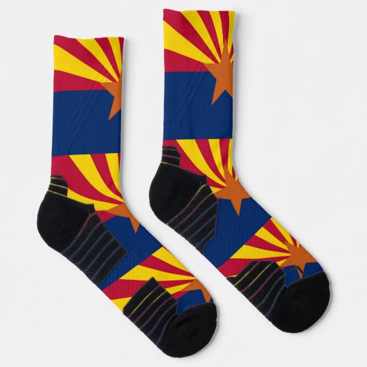 Athletic Crew Sock mit Fahne von Arizona, USA Socken (Rechts)