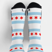 Athletic Crew Sock mit Fahne von Chicago, USA Socken (Oben)