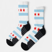 Athletic Crew Sock mit Fahne von Chicago, USA Socken (Links)
