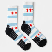 Athletic Crew Sock mit Fahne von Chicago, USA Socken (Rechts)