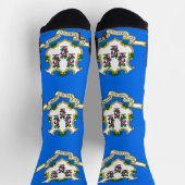 Athletic Crew Sock mit Fahne von Connecticut, USA Socken (Oben)
