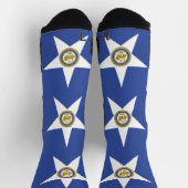 Athletic Crew Sock mit Fahne von Houston, USA. Socken (Oben)