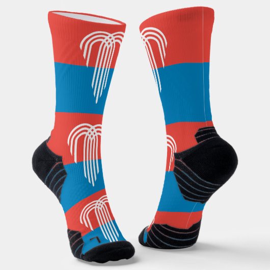 Athletic Crew Sock mit Fahne von Kansas City, USA Socken (Gewinkelt)