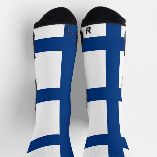 Athletic Crew Sock mit finnischer Flagge Socken (Oben)