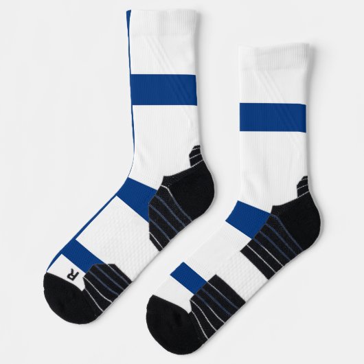 Athletic Crew Sock mit finnischer Flagge Socken (Links)