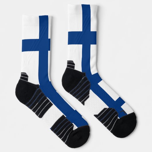 Athletic Crew Sock mit finnischer Flagge Socken (Rechts)