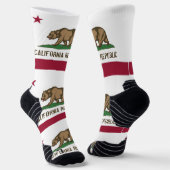 Athletic Crew Sock mit Flagge von Kalifornien, USA Socken (Gewinkelt)