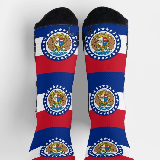 Athletic Crew Sock mit Flagge von Missouri Socken (Oben)