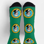 Athletic Crew Sock mit Flagge von Washington, USA Socken (Oben)