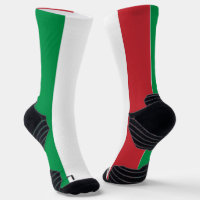 Athletic Crew Sock mit italienischer Flagge