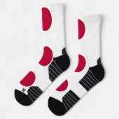 Athletic Crew Sock mit japanischer Flagge Socken (Links)