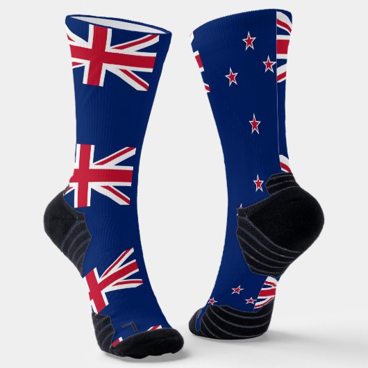 Athletic Crew Sock mit neuseeländischer Flagge Socken (Gewinkelt)