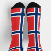Athletic Crew Sock mit norwegischer Flagge Socken (Oben)